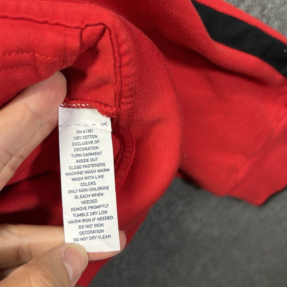 Polo Ralph Lauren Track Jacket Mens L Red Full‎ Zip Long Sleeve Fleece Pony - Picture 5 of 10